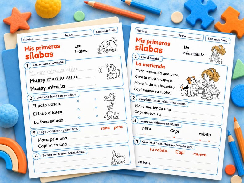 Worksheets for Spanish Syllables | 18 Reading and Writing Worksheets ...