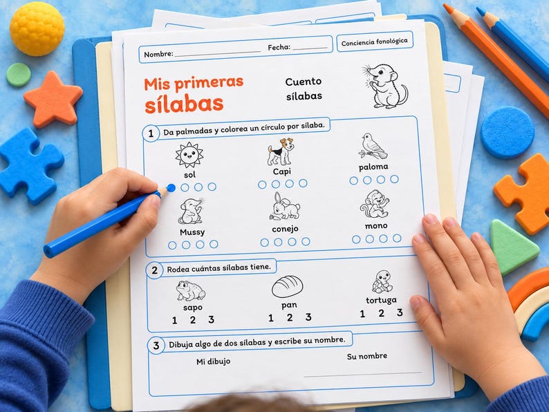 Worksheets for Spanish Syllables | 18 Reading and Writing Worksheets ...