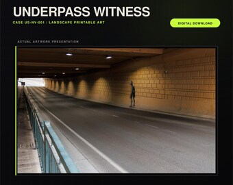 Alien Wall Art, Surreal Las Vegas Tunnel Photography, Printable Digital Download