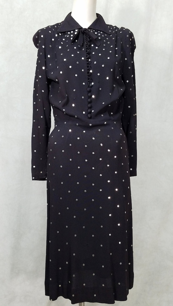 1940s Dress Studded Stunning Rockabilly