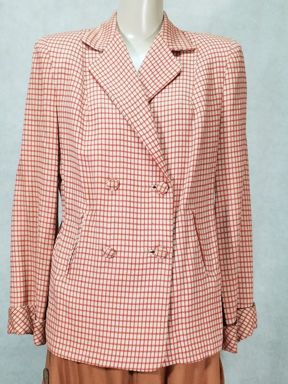 40s Jacket Double Breasted Womens Suit Jacket Vint