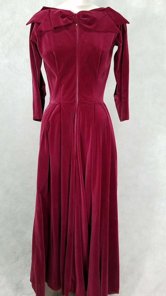 1950s Dress Bergdorf Goodman Vintage Formal Velvet