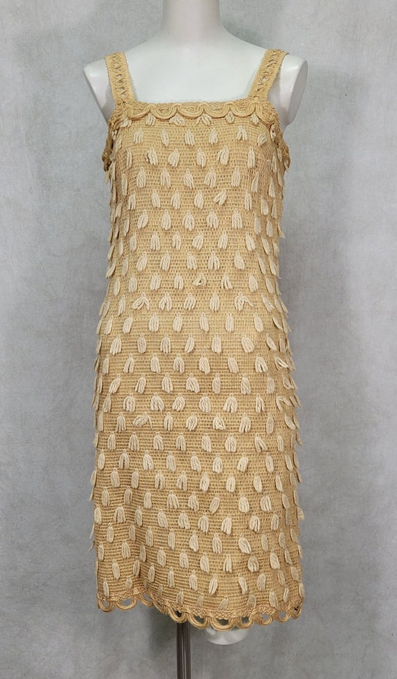 Unusual Fabric 1960s Dress Looped Weave 1960s Vint
