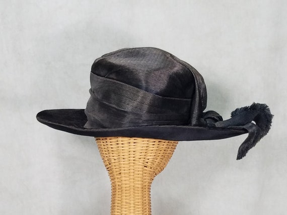 Edwardian Lovely 1910s Hat Black Suffragette Ladi… - image 3