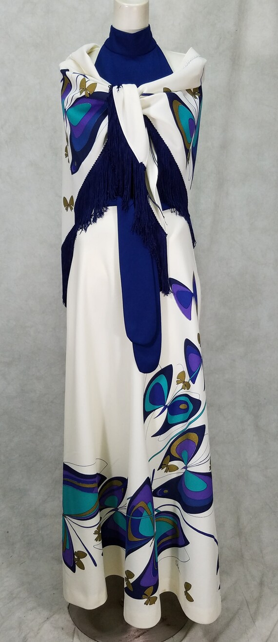 1960s Shaheen Halter w/Shawl Designer Alfred Shahe