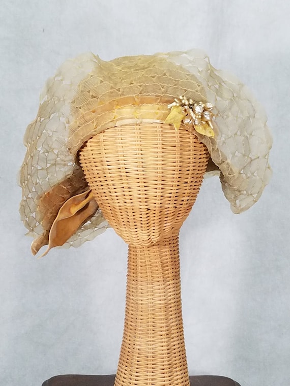 1920s Hat Summer Floppy Ornate Fabulous