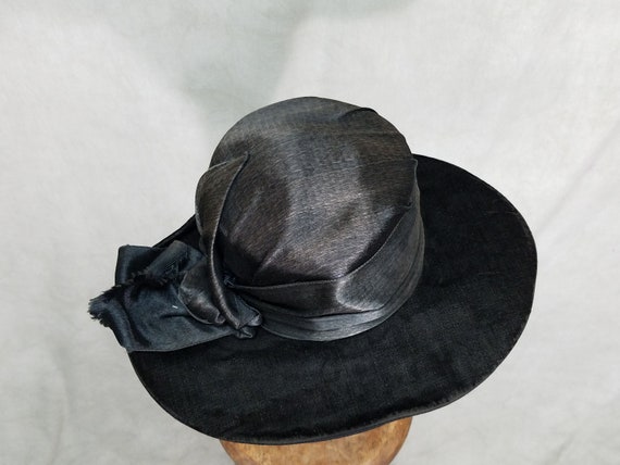 Edwardian Lovely 1910s Hat Black Suffragette Ladi… - image 5