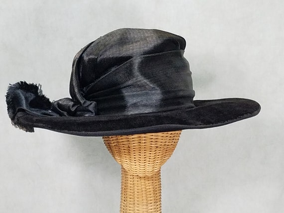 Edwardian Lovely 1910s Hat Black Suffragette Ladi… - image 2