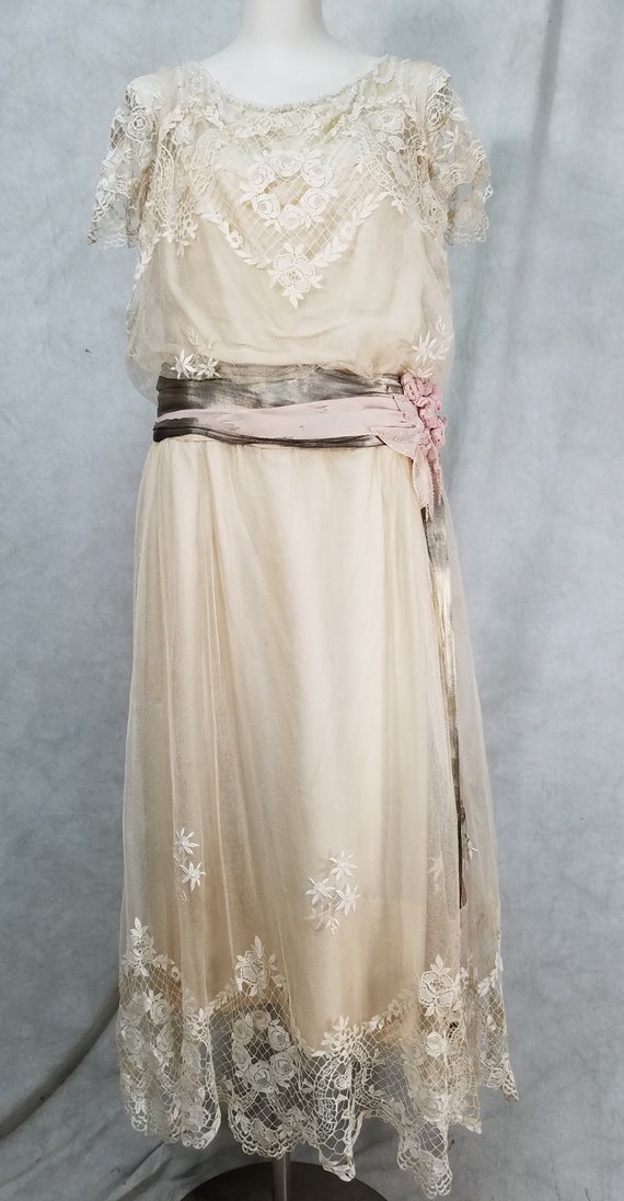 1920s Wedding Dress Vintage 1920s Dress Antique Dr