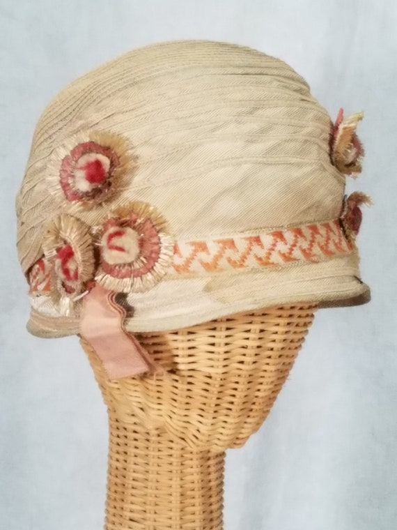 1920s Hat Cloche Summer Hat