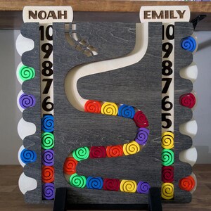 Reward Chart with your Childs Name. Wood Interactive Reward System for Kids, Potty Training, Chore, Game Scoreboard, Positive Reinforcement