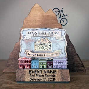 Leadville 100 Belt Buckle Display – 100 Mile Trail Run or MTB Race Buckle Holder, Ultramarathon & Mountain Bike Display