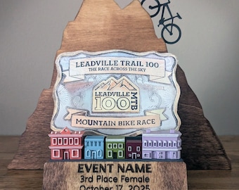 Leadville 100 Belt Buckle Display – 100 Mile Trail Run or MTB Race Buckle Holder, Ultramarathon & Mountain Bike Display
