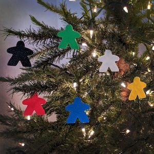 Meeple Christmas Ornaments Set of 6