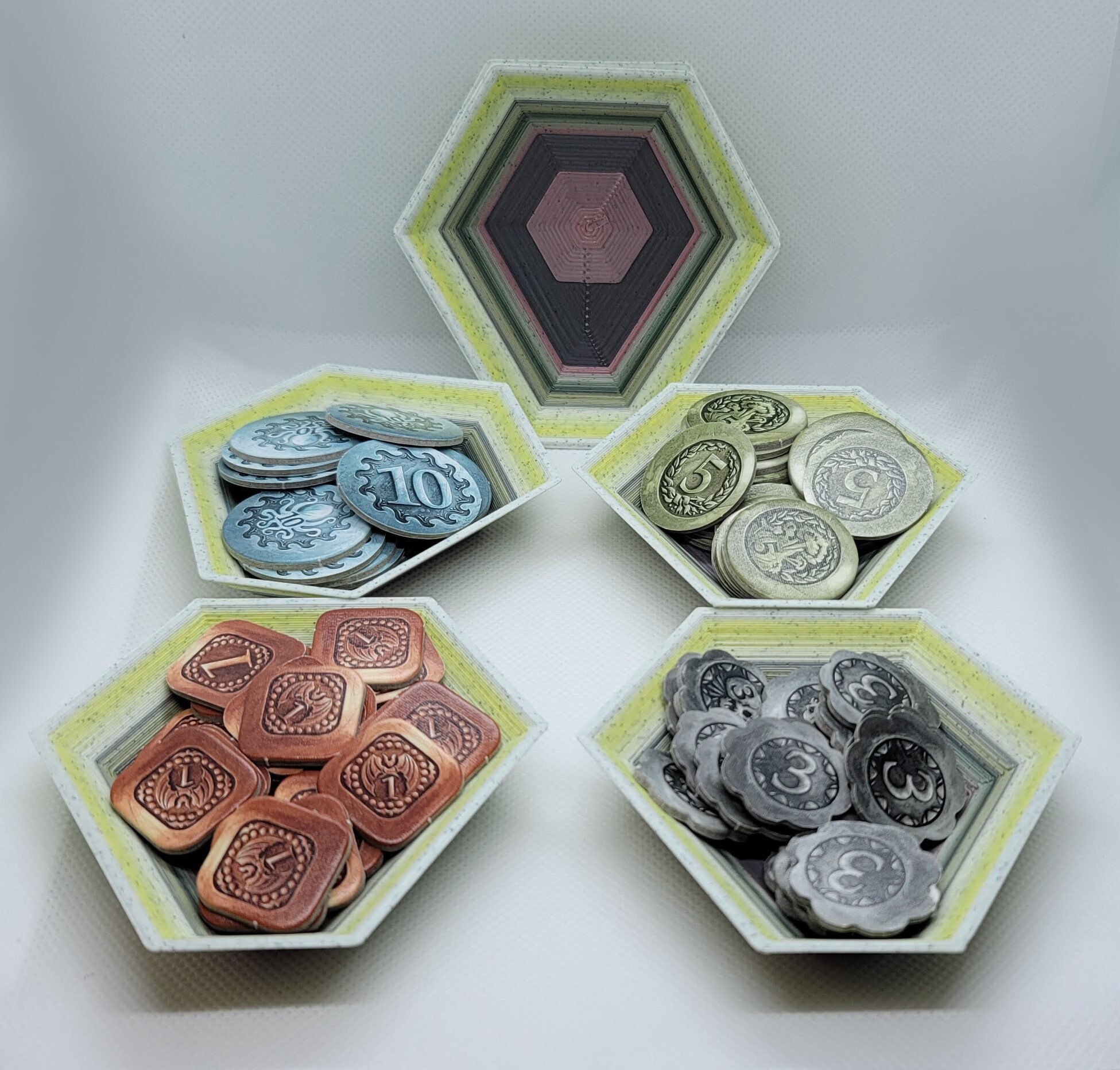 Board Game Bit Organizer Set of 5 or 10 Rainbow Color Etsy