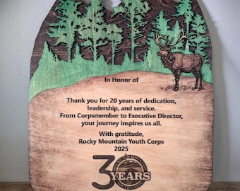 Custom Wooden Wilderness Plaque – Personalized Mountain & Forest Art