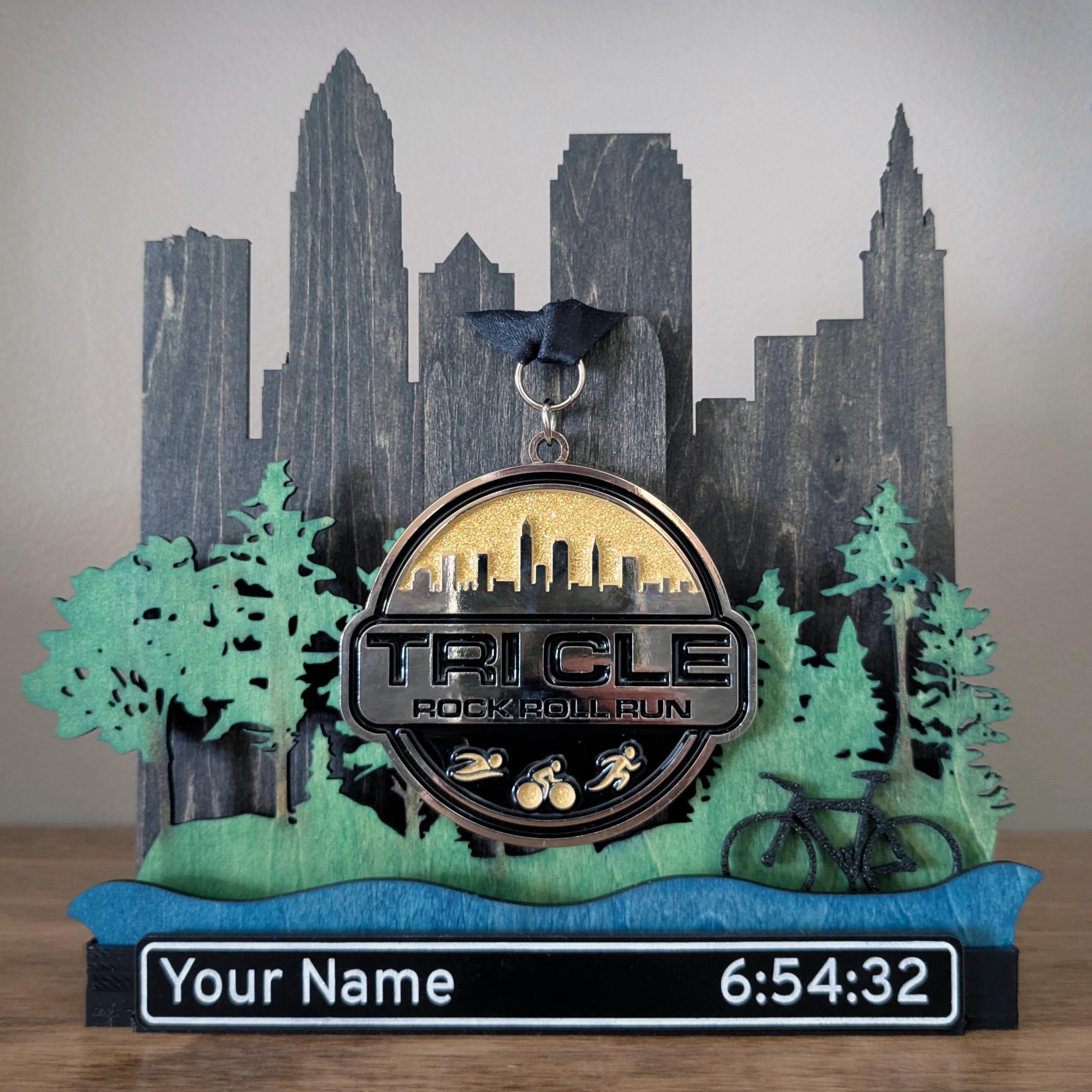 Cleveland Race Medal Display Personalized With Custom Text, for ...