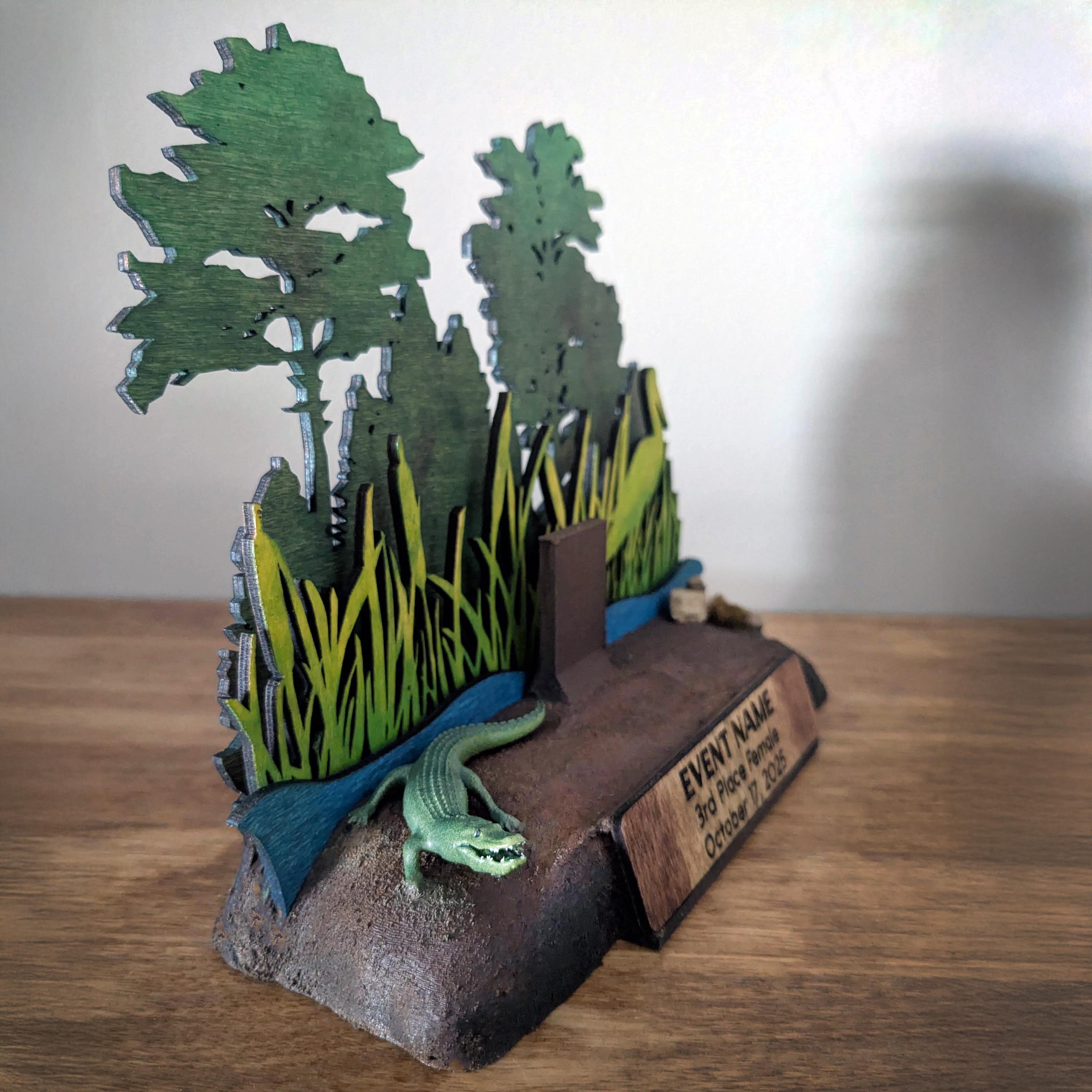 Personalized Wetlands Swamp Alligator Trail Running Buckle Display ...