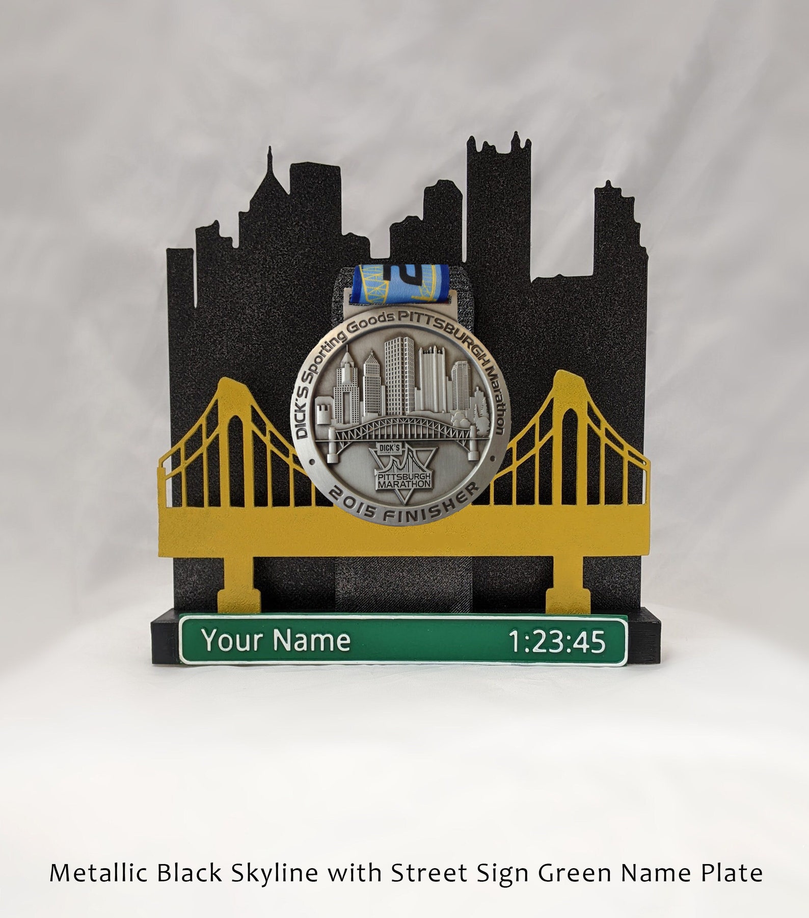 Pittsburgh City Race Medal Display personalized With Name and Etsy