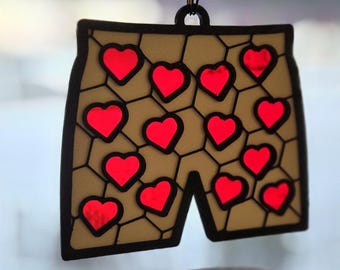 Atrapaluz de ventana Carl, el explorador de mazmorras: Decoración de bóxers con forma de corazón