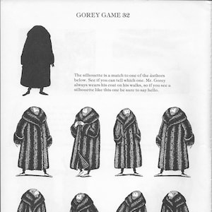 Edward Gorey, Goth Home Decor, Gothic Home Decor, Macabre Art, Goth Art Print, Edward Gorey Print, Edward Gorey Poster, &quot;GOREY GAMES&quot;