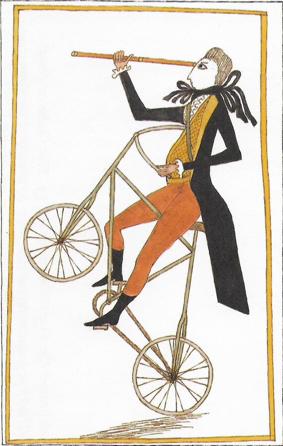 Edward Gorey Print Edward Gorey Bicycle Gifts Cycling Print