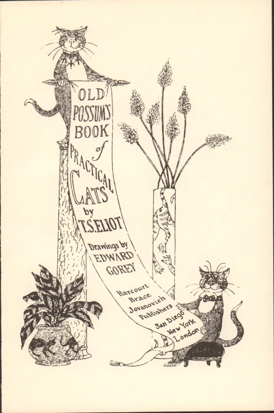 Edward Gorey Edward Gorey Art 1982 Best Cat Lady Gifts Etsy