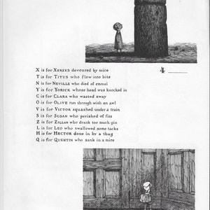 EDWARD GOREY Original Vintage 1970's RARE Poster Print EDWARD GOREY Original Vintage 1970's RARE Poster Print
