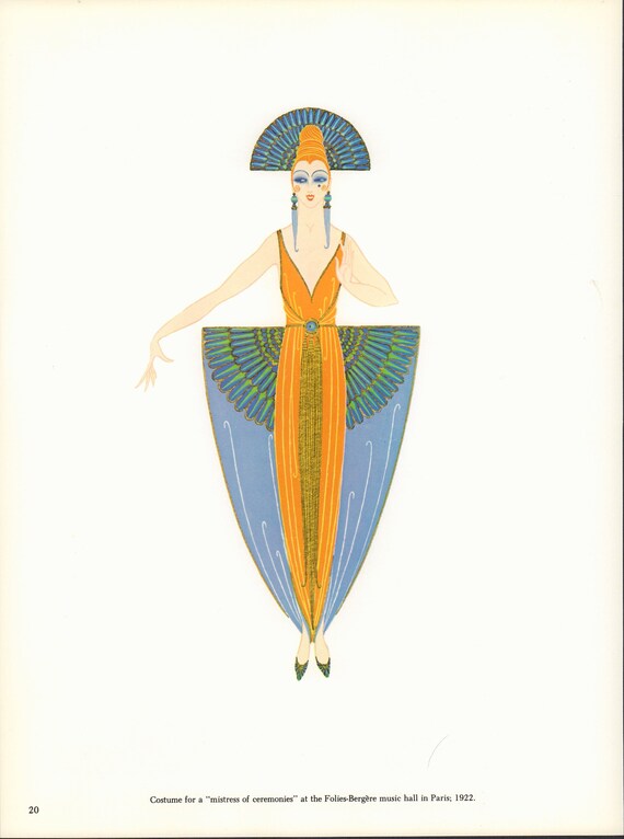 Erte Print Art Nouveau Print Fashion illustration Print Retro Vintage Fashion Art Fashion Wall Art Art Deco Wall art print