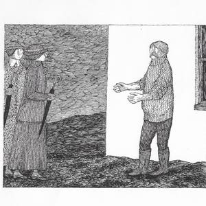 Gothic Home Decor - Goth - Gothic - Dark Art - Gothic Decor - Edward Gorey - Goth Decor - &quot;UNCONVINCINGLY&quot; - Gothic Art - Gothic Artist
