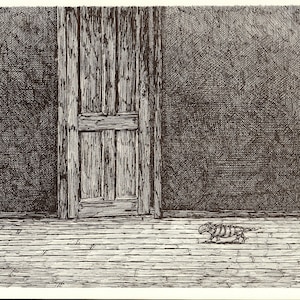 Edward Gorey Poster - Gothic Home Decor - Edward Gorey Print - Gothic Decor - Edward Gorey - Goth Home Decor - &quot;INTERIOR&quot; - Gothic Art