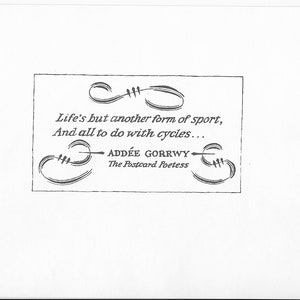 Cycling Print, Cycling Gift, Bicycle Gifts, Aesthetic Room Decor, Edward Gorey, Goth Home Decor, Original Lithograph, Edward Gorey Print