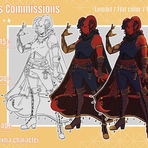 Emergency Digital Art Commissions Open! DnD Characters, OCs, Reference Sheets, DnD Commission, Art DnD