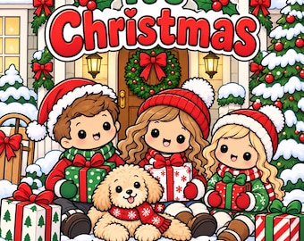 It's Christmas Coloring Book: Holiday Family Activities, Easy Designs