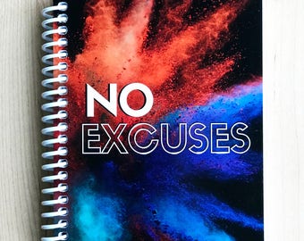 NO EXCUSES (Burst) - TrainRite Compact Fitness Journal