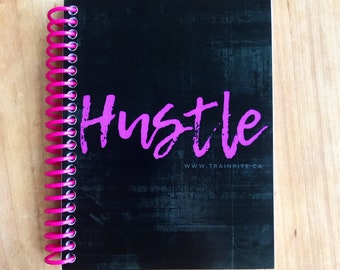 HUSTLE Pink - TrainRite Compact Fitness Journal