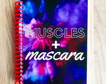 MUSCLES + MASCARA (Pink) - TrainRite Compact Fitness Journal