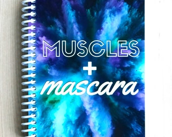 MUSCLES + MASCARA (Turquoise) - TrainRite Compact Fitness Journal