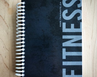 TrainRite Compact Fitness + Nutrition Journal (GREY/GREEN)