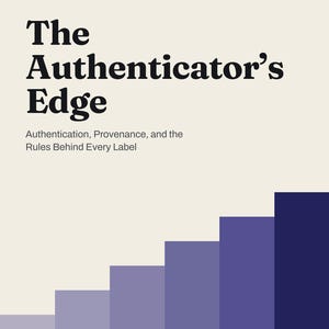 May include: A book cover with a cream background featuring the text FLIPWORK No. 02 at the top. The title reads The Authenticator's Edge, followed by Authentication, Provenance, and the Rules Behind Every Label. The author is SON NGUYEN.