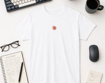 T-shirt con logo ricamato di Claude, ingegnere del software, IA, antropico.
