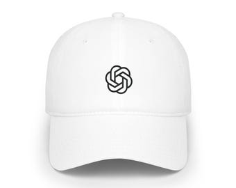 OpenAI Logo Baseball Cap | Edgy Tech Merch Dad Hat | Unisex Adjustable Cotton Cap