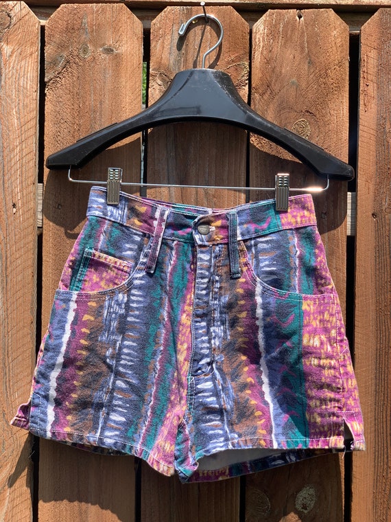 High waisted, colorful 90s shorts by Breaker Jean… - image 2