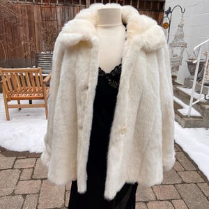 Marvin Richards ビンテージホワイトフォックスファーロングコート Marvin Richards Fur Coat - Etsy