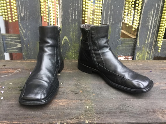 men's aldo boots black leather