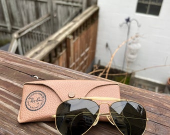 Ray Ban B&L Leathers Shooter 62mm Vintage Sunglasses - Etsy