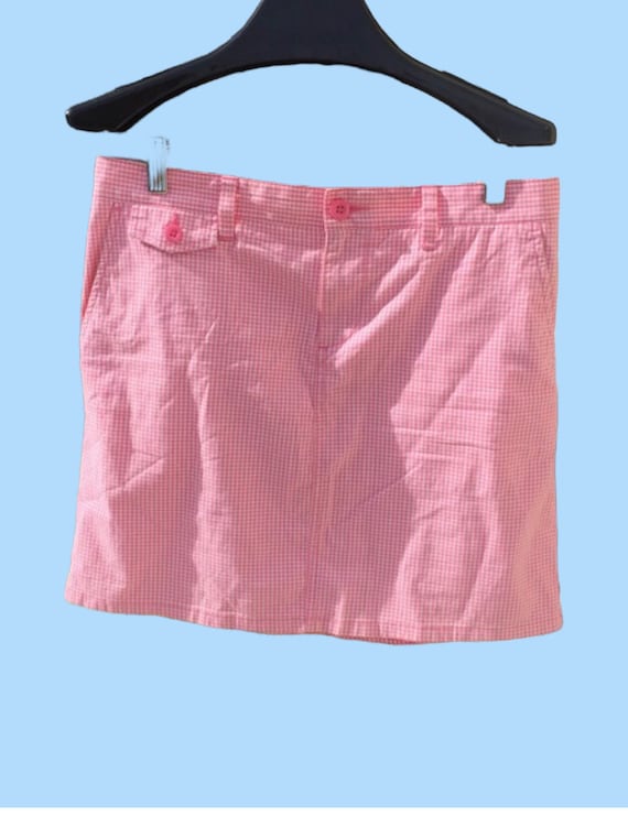 Baby Pink Gingham Miniskirt Ralph Lauren Polo Kawa