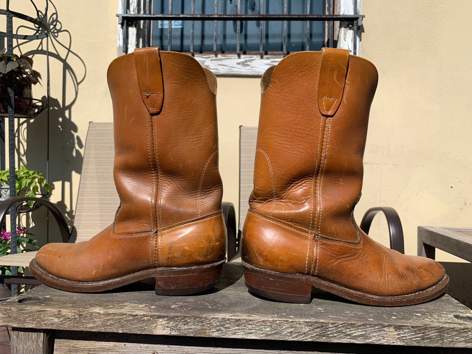 Warm Brown Western Cowboy Boots Goodyear Welt Rustic Boho | Etsy