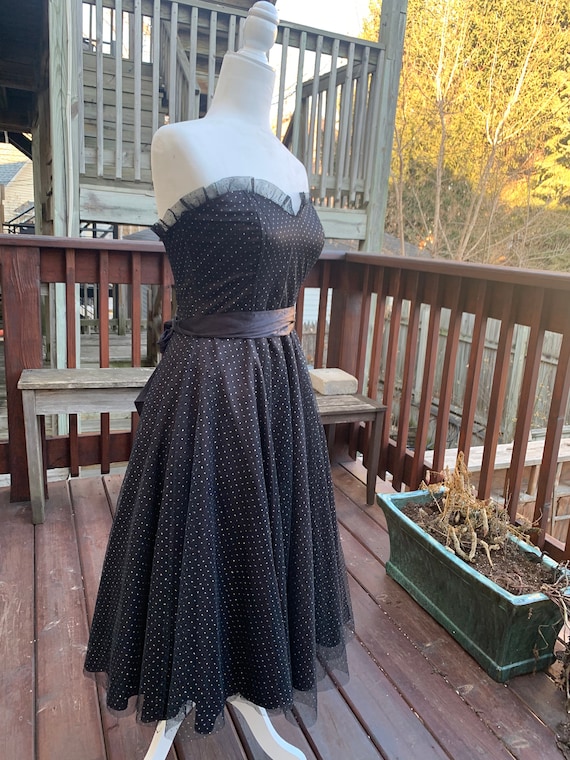 Gunnesax Black Sparkly Sweetheart Dress By Jessica