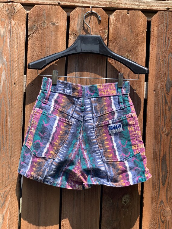 High waisted, colorful 90s shorts by Breaker Jean… - image 3